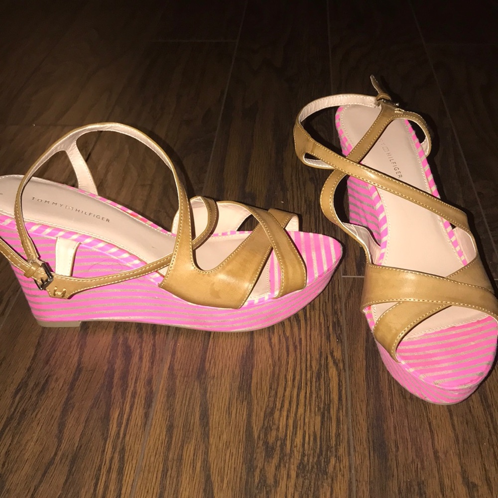 Tommy Hilfiger wedges. Size 9.